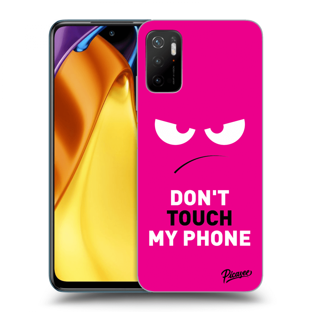Picasee Xiaomi Poco M3 Pro 5G Hülle - Schwarzes Silikon - Angry Eyes - Pink