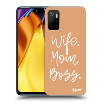Picasee Xiaomi Poco M3 Pro 5G Hülle - Schwarzes Silikon - Boss Mama