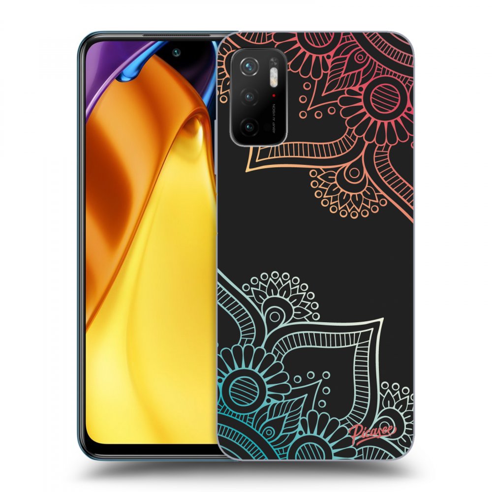 Picasee Xiaomi Poco M3 Pro 5G Hülle - Schwarzes Silikon - Flowers pattern