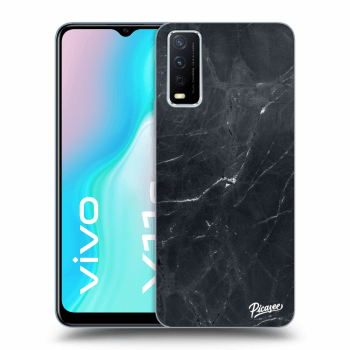 Picasee Vivo Y11s Hülle - Transparentes Silikon - Black marble