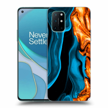 Picasee OnePlus 8T Hülle - Schwarzes Silikon - Gold blue