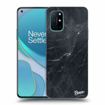 Picasee OnePlus 8T Hülle - Schwarzes Silikon - Black marble