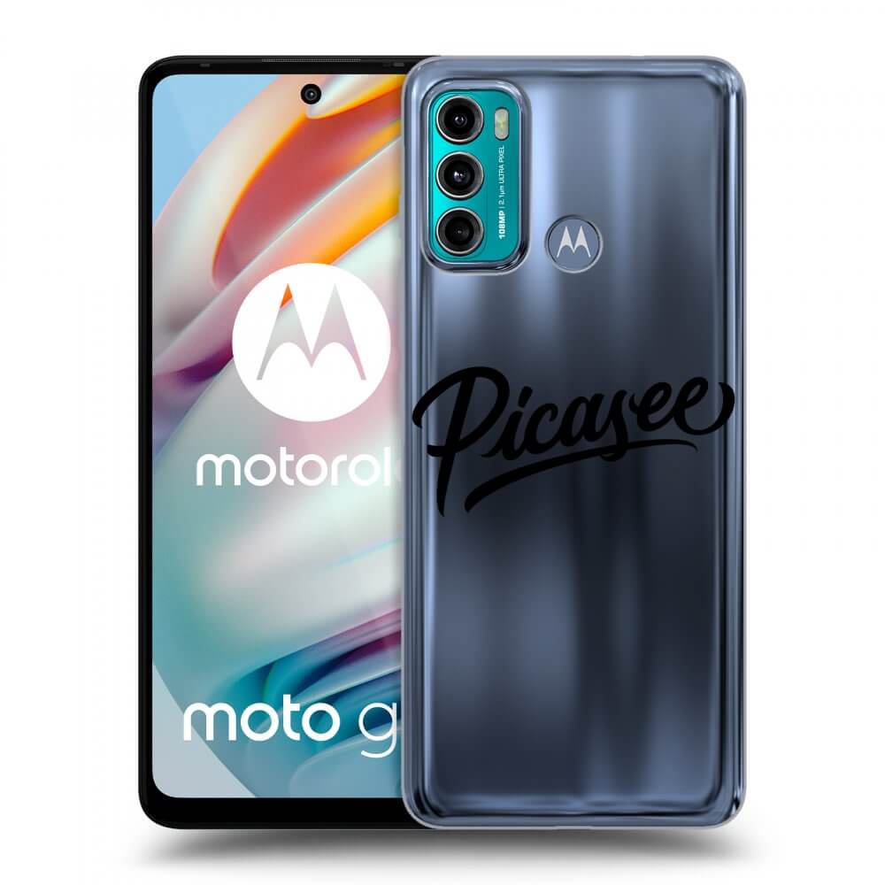 Picasee Motorola Moto G60 Hülle - Transparentes Silikon - Picasee - black