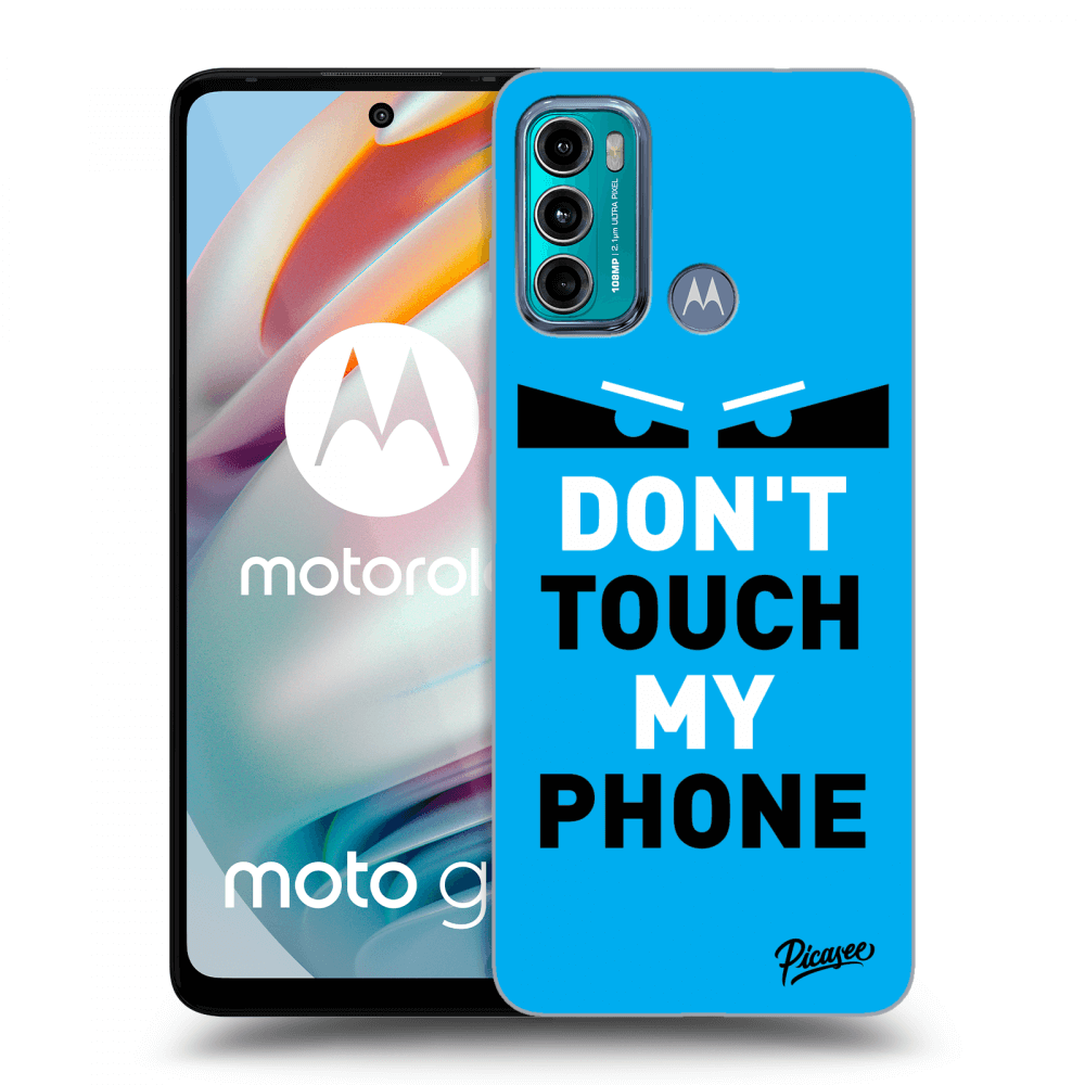 Picasee Motorola Moto G60 Hülle - Schwarzes Silikon - Shadow Eye - Blue