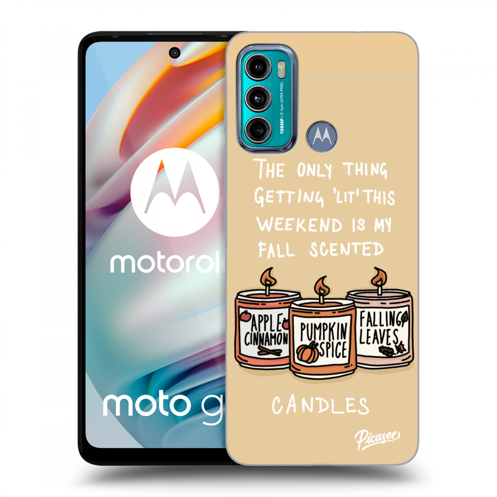 Picasee Motorola Moto G60 Hülle - Schwarzes Silikon - Candles