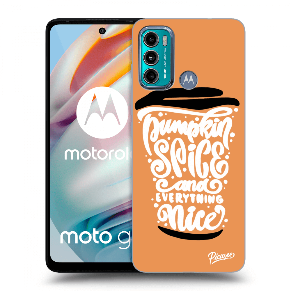 Picasee Motorola Moto G60 Hülle - Transparentes Silikon - Pumpkin coffee