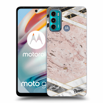Hülle für Motorola Moto G60 - Pink geometry