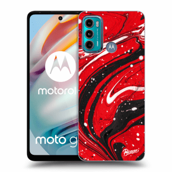 Picasee Motorola Moto G60 Hülle - Transparentes Silikon - Red black