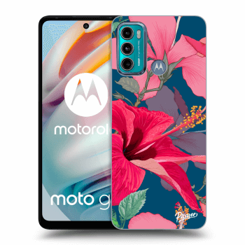 Picasee Motorola Moto G60 Hülle - Schwarzes Silikon - Hibiscus