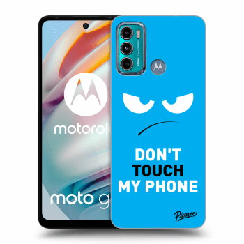 Picasee Motorola Moto G60 Hülle - Schwarzes Silikon - Angry Eyes - Blue