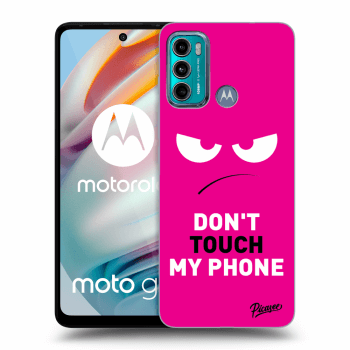 Picasee Motorola Moto G60 Hülle - Transparentes Silikon - Angry Eyes - Pink