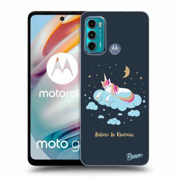 Picasee Motorola Moto G60 Hülle - Schwarzes Silikon - Believe In Unicorns