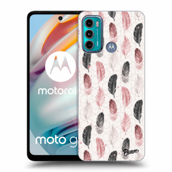 Picasee Motorola Moto G60 Hülle - Schwarzes Silikon - Feather 2
