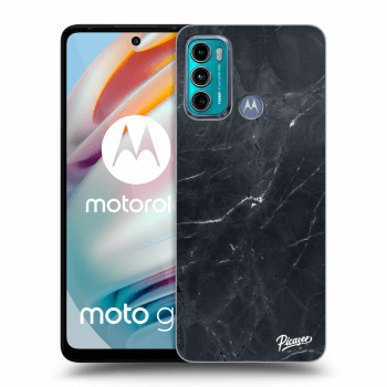 Picasee Motorola Moto G60 Hülle - Transparentes Silikon - Black marble