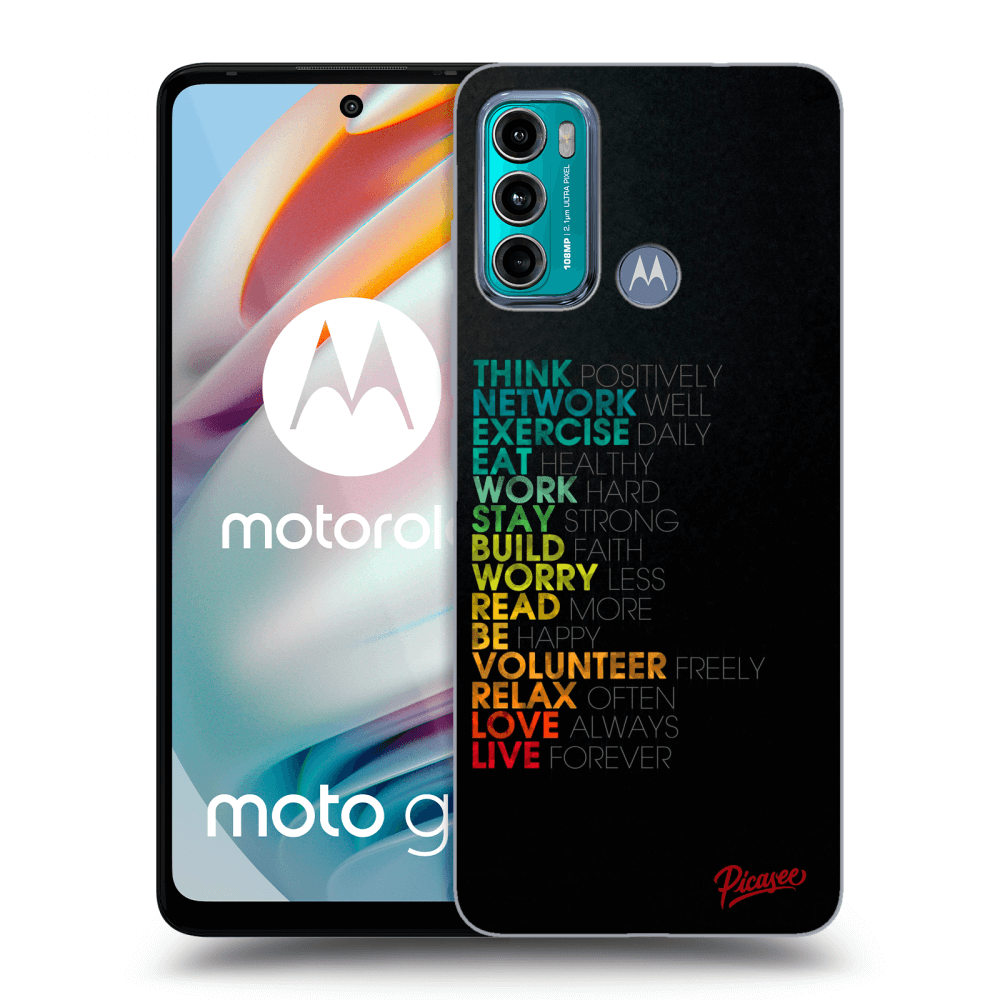 Picasee Motorola Moto G60 Hülle - Schwarzes Silikon - Motto life