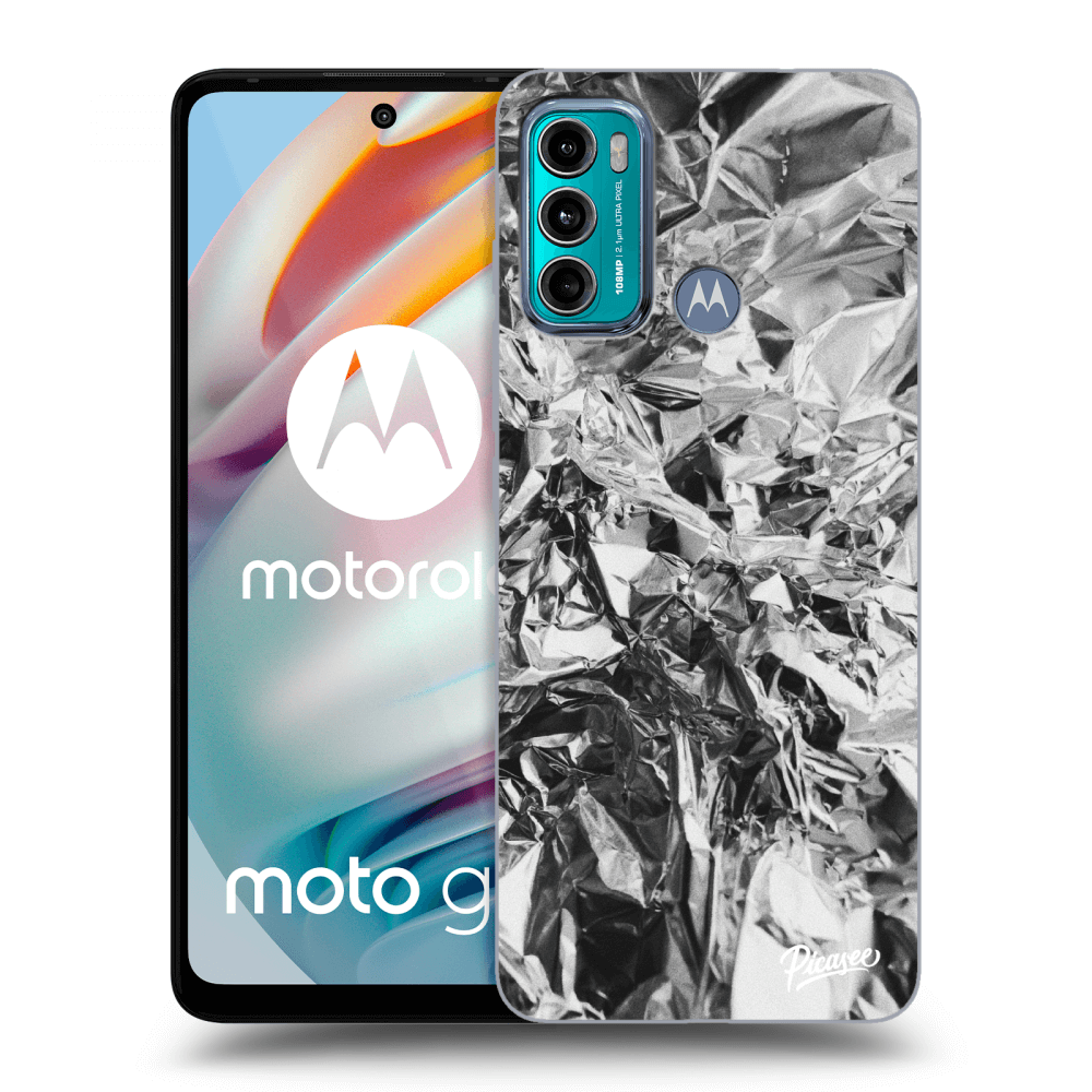Picasee Motorola Moto G60 Hülle - Schwarzes Silikon - Chrome