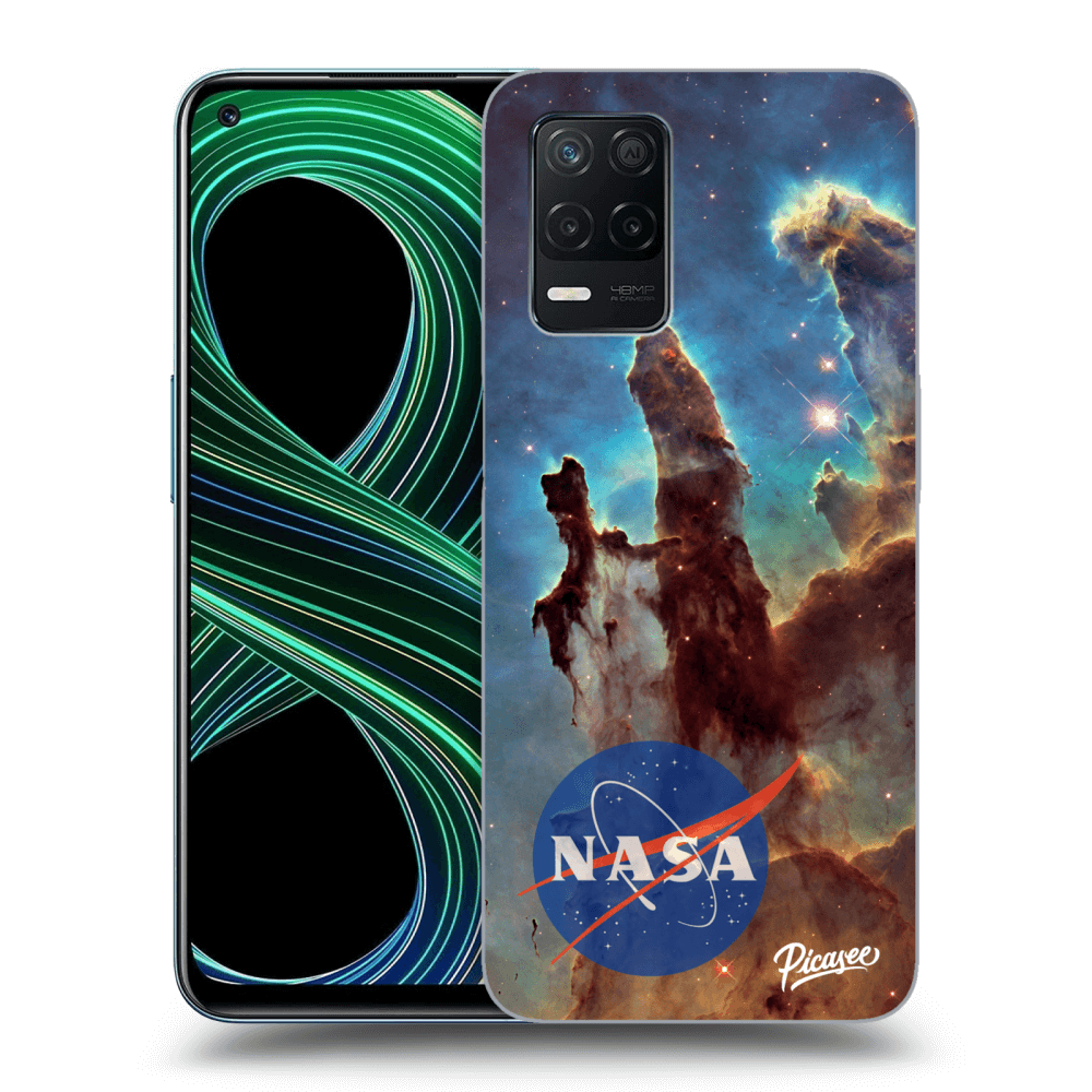 Picasee Realme 8 5G Hülle - Schwarzes Silikon - Eagle Nebula