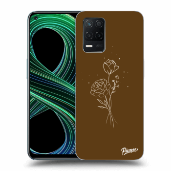 Hülle für Realme 8 5G - Brown flowers