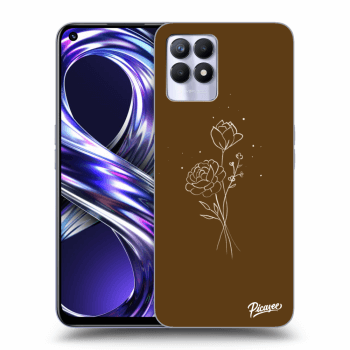 Picasee ULTIMATE CASE für Realme 8i - Brown flowers