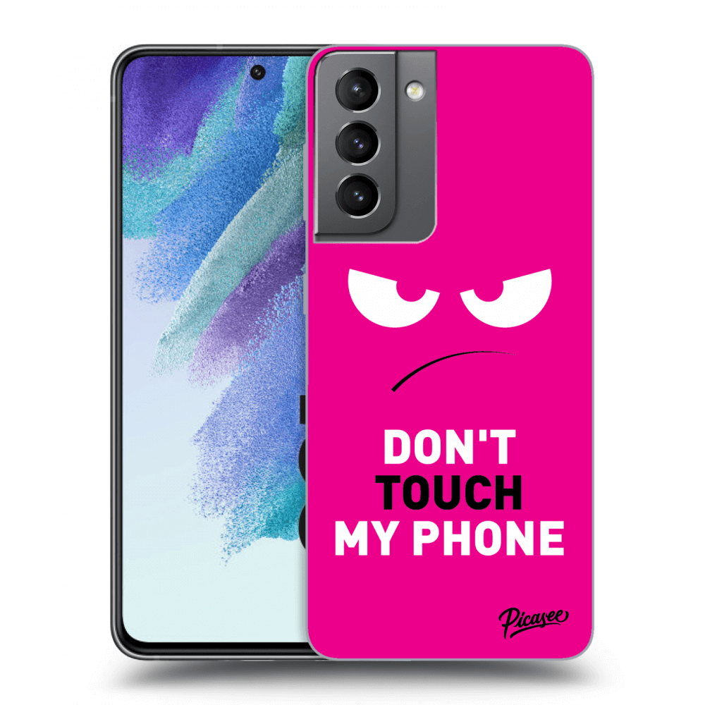 Picasee ULTIMATE CASE PowerShare für Samsung Galaxy S21 FE 5G - Angry Eyes - Pink