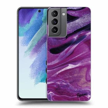 Hülle für Samsung Galaxy S21 FE 5G - Purple glitter