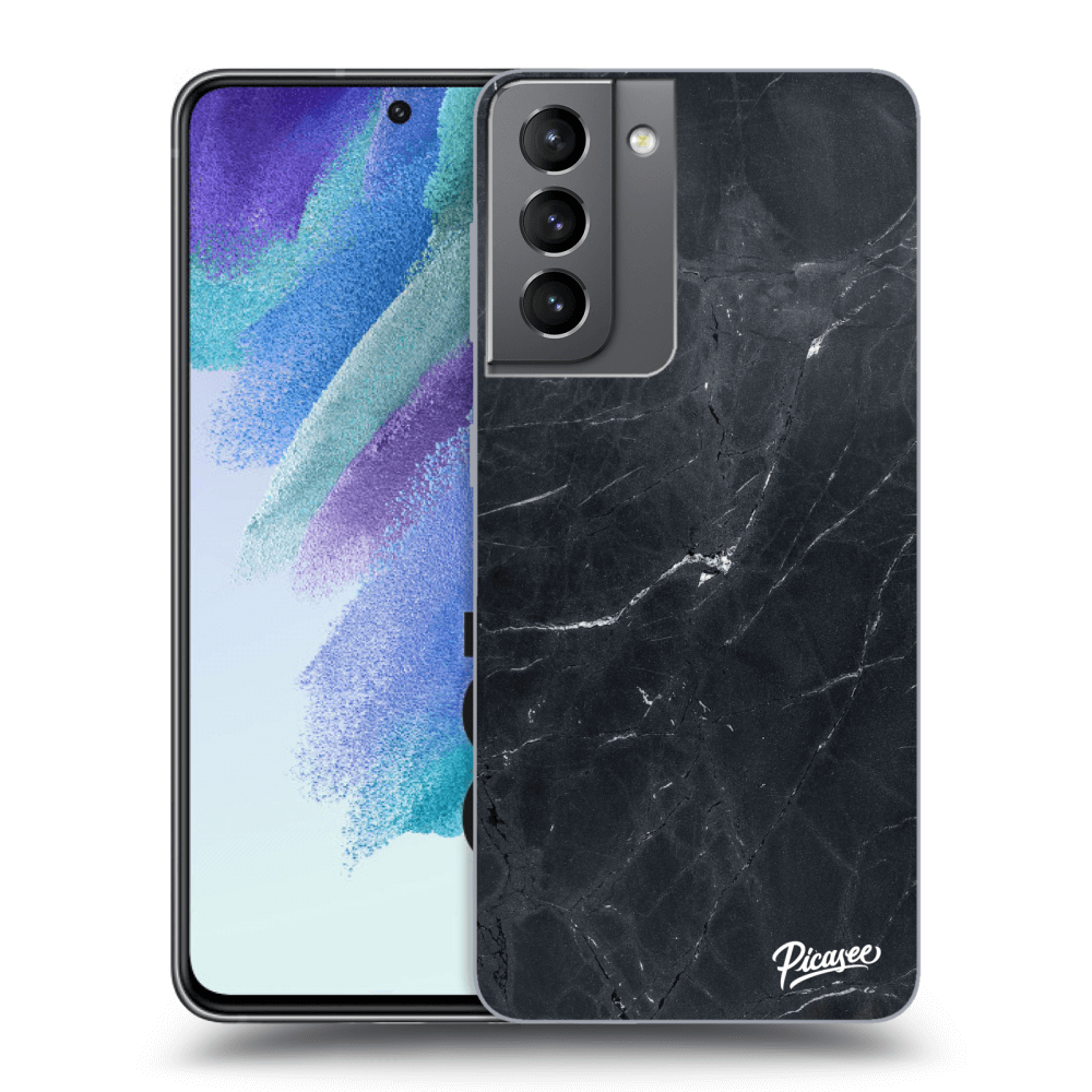 Picasee Samsung Galaxy S21 FE 5G Hülle - Schwarzes Silikon - Black marble