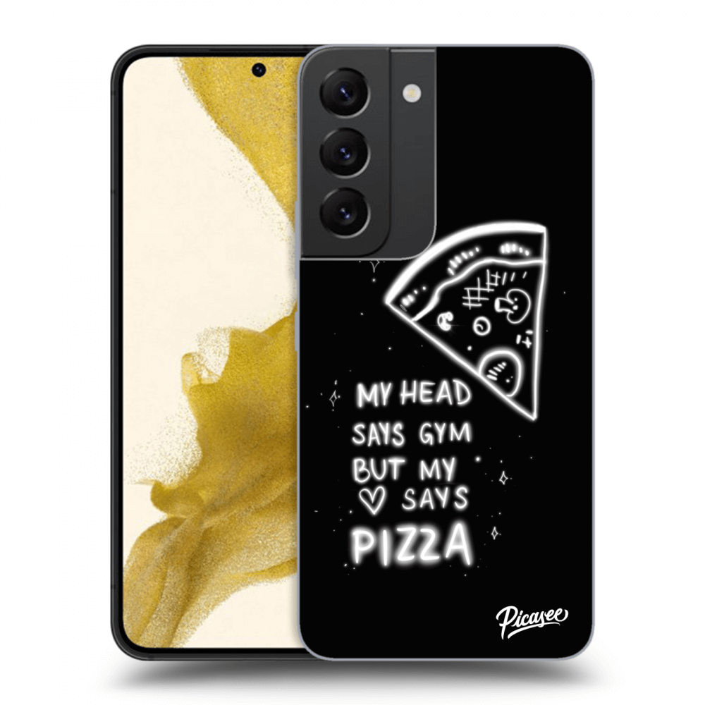 Picasee Samsung Galaxy S22 5G Hülle - Schwarzes Silikon - Pizza
