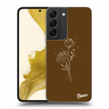 Hülle für Samsung Galaxy S22 5G - Brown flowers