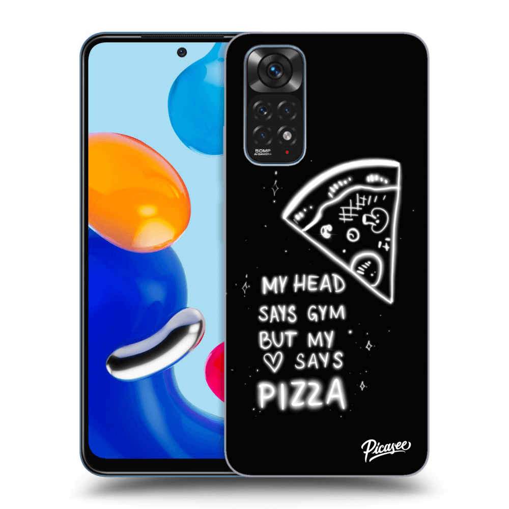 Picasee Xiaomi Redmi Note 11 Hülle - Schwarzes Silikon - Pizza