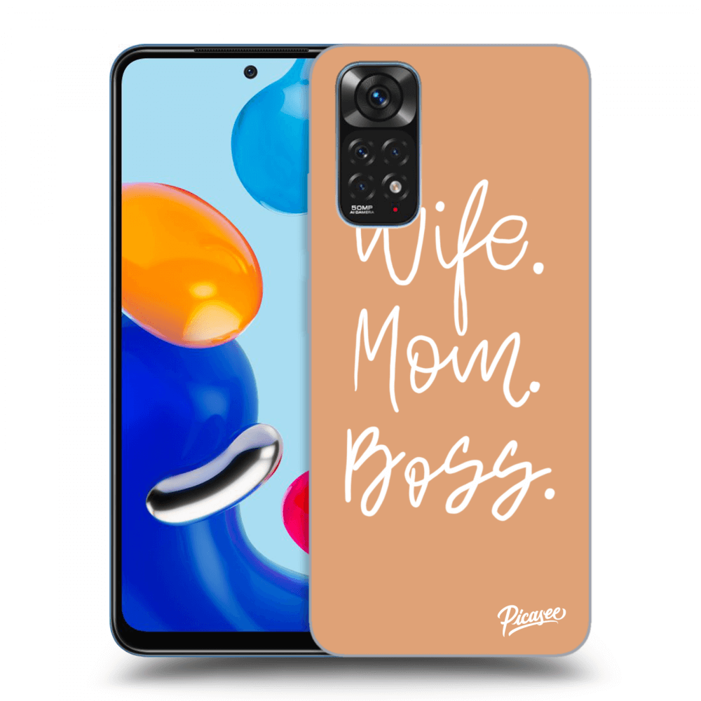 Picasee Xiaomi Redmi Note 11S 4G Hülle - Schwarzes Silikon - Boss Mama