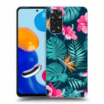 Picasee Xiaomi Redmi Note 11S 4G Hülle - Transparentes Silikon - Pink Monstera
