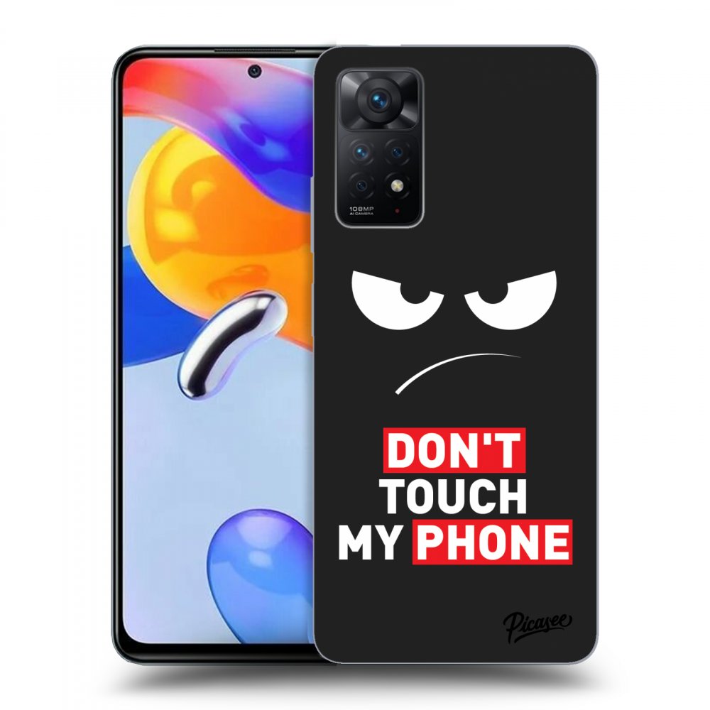 Picasee Xiaomi Redmi Note 11 Pro Hülle - Schwarzes Silikon - Angry Eyes - Transparent