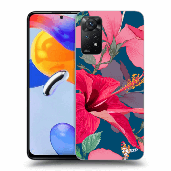 Picasee Xiaomi Redmi Note 11 Pro 5G Hülle - Schwarzes Silikon - Hibiscus