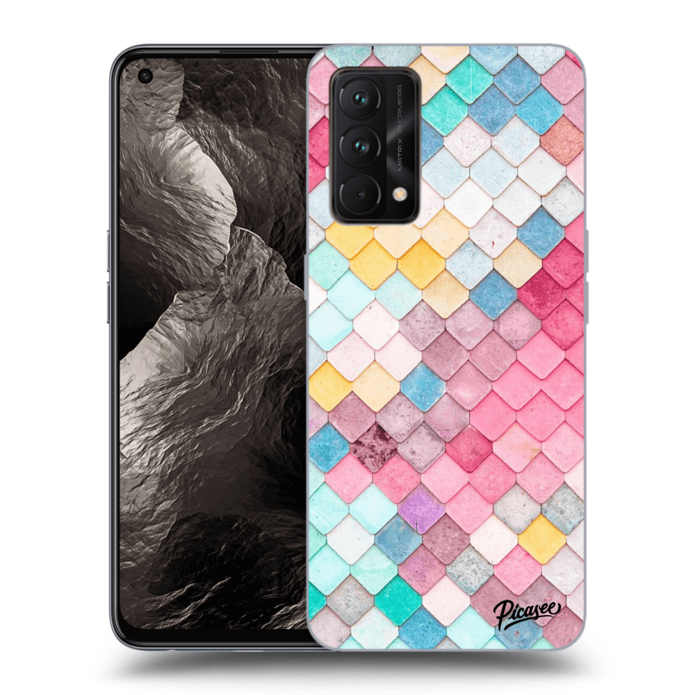 Picasee Realme GT Master Edition 5G Hülle - Schwarzes Silikon - Colorful roof