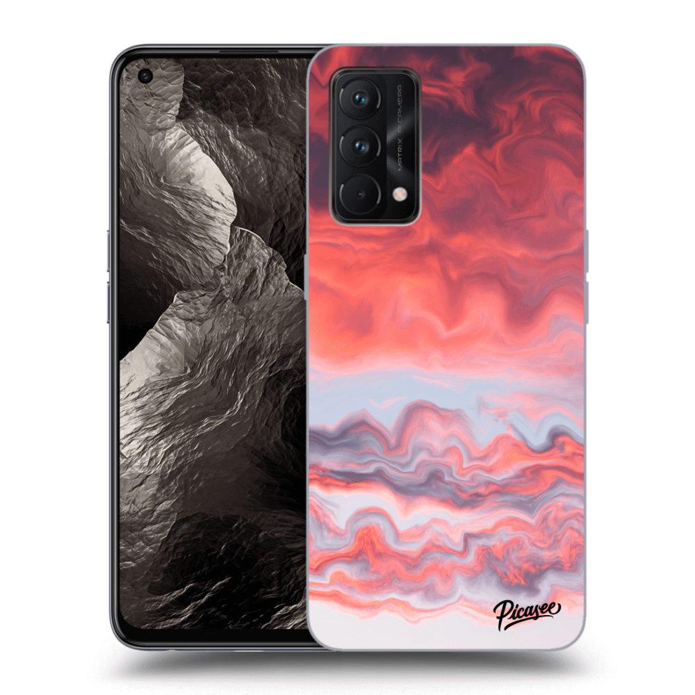 Picasee Realme GT Master Edition 5G Hülle - Schwarzes Silikon - Sunset