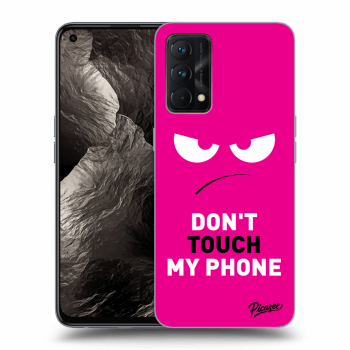 Picasee Realme GT Master Edition 5G Hülle - Schwarzes Silikon - Angry Eyes - Pink