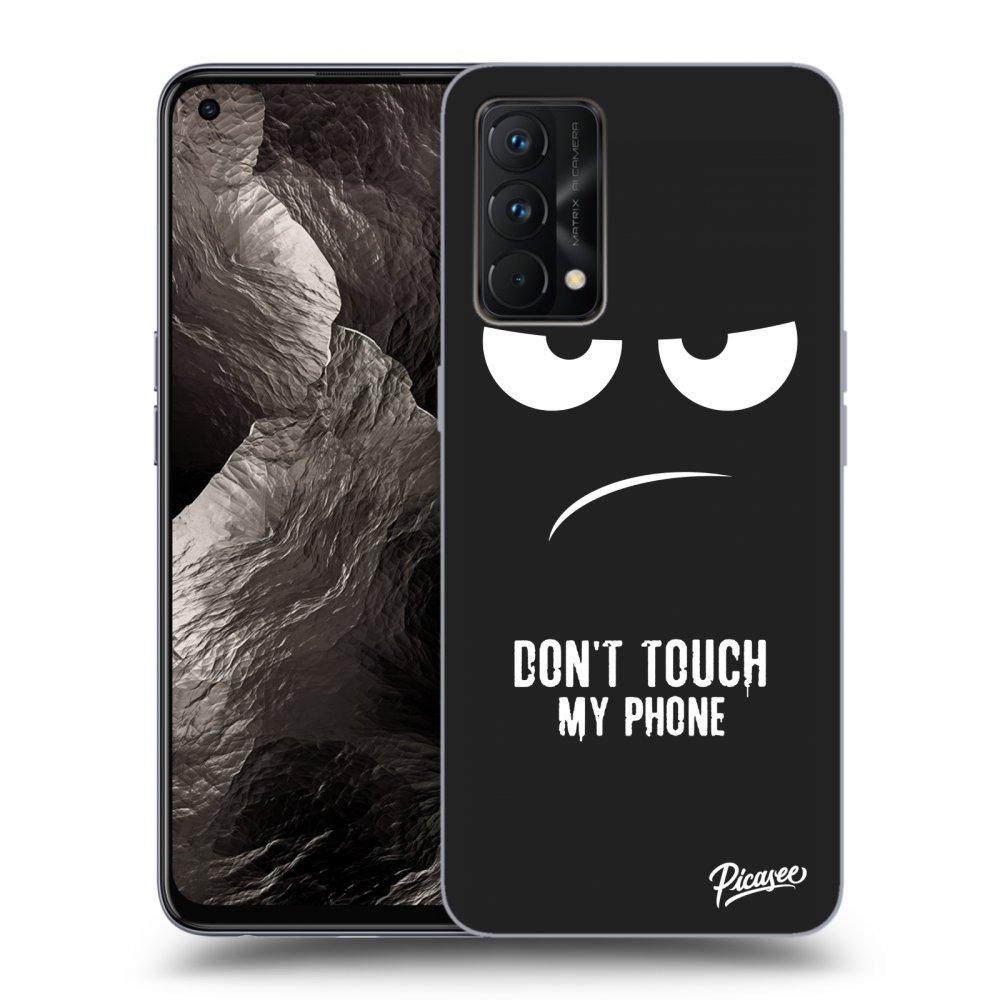 Picasee Realme GT Master Edition 5G Hülle - Schwarzes Silikon - Don't Touch My Phone