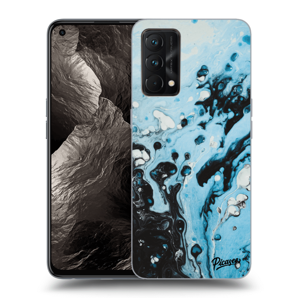Picasee Realme GT Master Edition 5G Hülle - Schwarzes Silikon - Organic blue