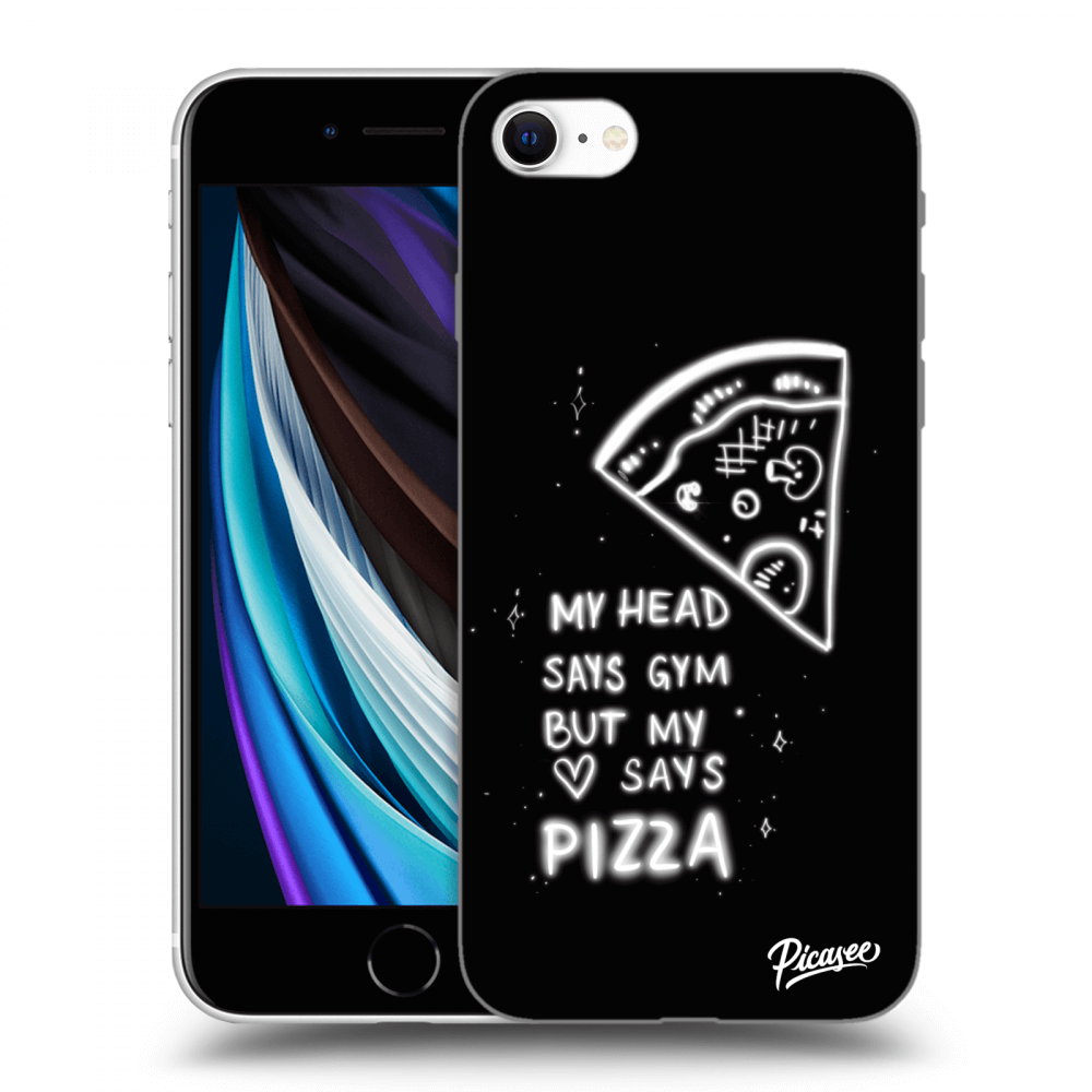 Picasee Apple iPhone SE 2022 Hülle - Schwarzes Silikon - Pizza