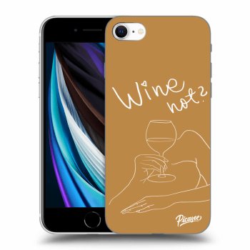 Picasee Apple iPhone SE 2022 Hülle - Transparentes Silikon - Wine not