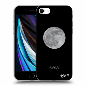 Picasee Apple iPhone SE 2022 Hülle - Schwarzes Silikon - Moon Minimal