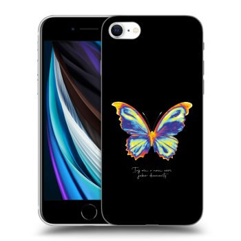 Picasee Apple iPhone SE 2022 Hülle - Transparentes Silikon - Diamanty Black