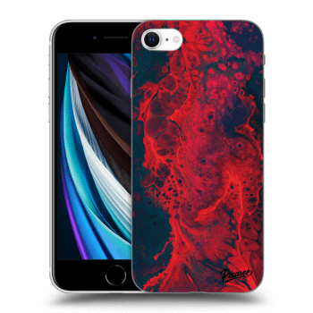 Picasee Apple iPhone SE 2022 Hülle - Transparentes Silikon - Organic red