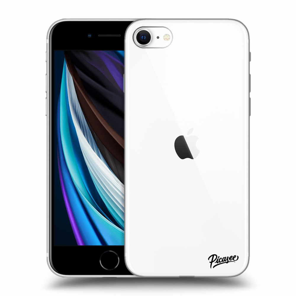 Picasee Apple iPhone SE 2022 Hülle - Schwarzes Silikon - Organic blue