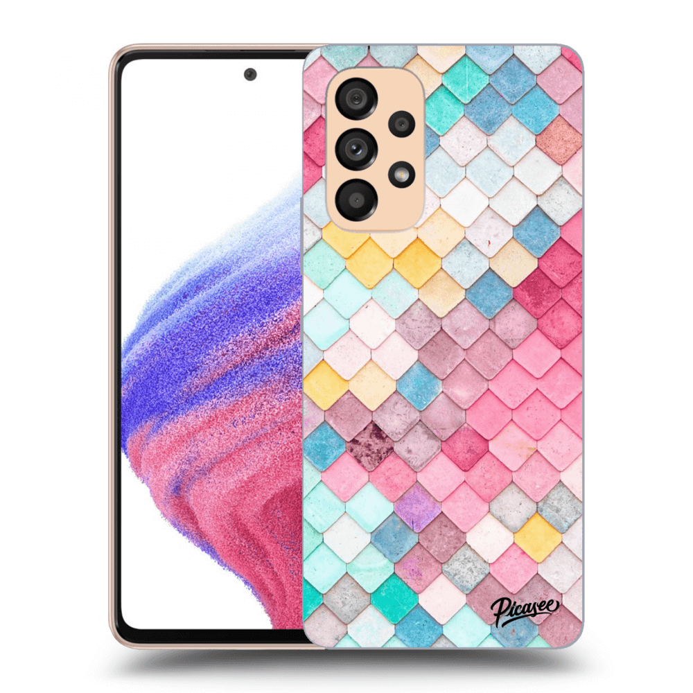 Picasee Samsung Galaxy A53 5G Hülle - Transparentes Silikon - Colorful roof