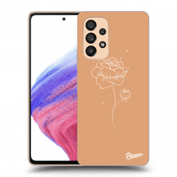 Picasee Samsung Galaxy A53 5G Hülle - Transparentes Silikon - Peonies