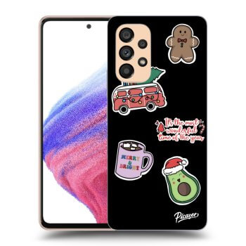 Picasee Samsung Galaxy A53 5G Hülle - Schwarzes Silikon - Christmas Stickers