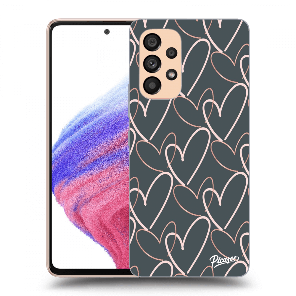 Picasee Samsung Galaxy A53 5G Hülle - Schwarzes Silikon - Lots of love