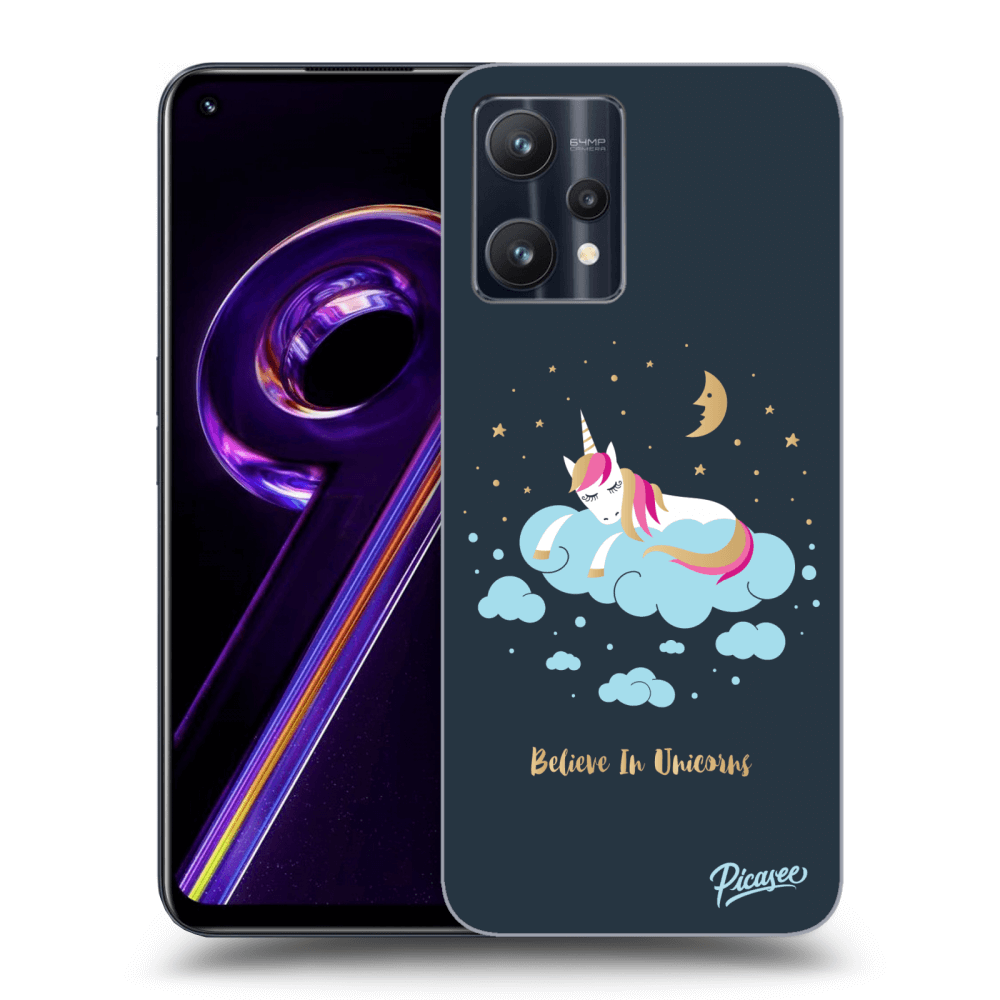 Picasee Realme 9 Pro 5G Hülle - Transparentes Silikon - Believe In Unicorns
