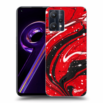 Picasee Realme 9 Pro 5G Hülle - Transparentes Silikon - Red black